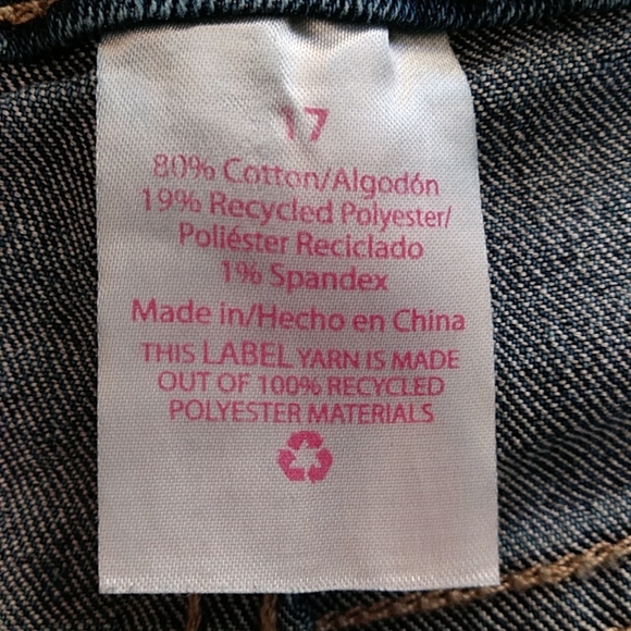 No Boundaries Distressed Boot Cut Jeans Junior 17 Blue - Picture 4 of 14